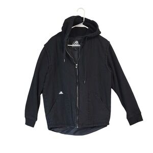 Disturbing The‎ Comfortable Black Hoodie Jacket Zip Up Mens Large